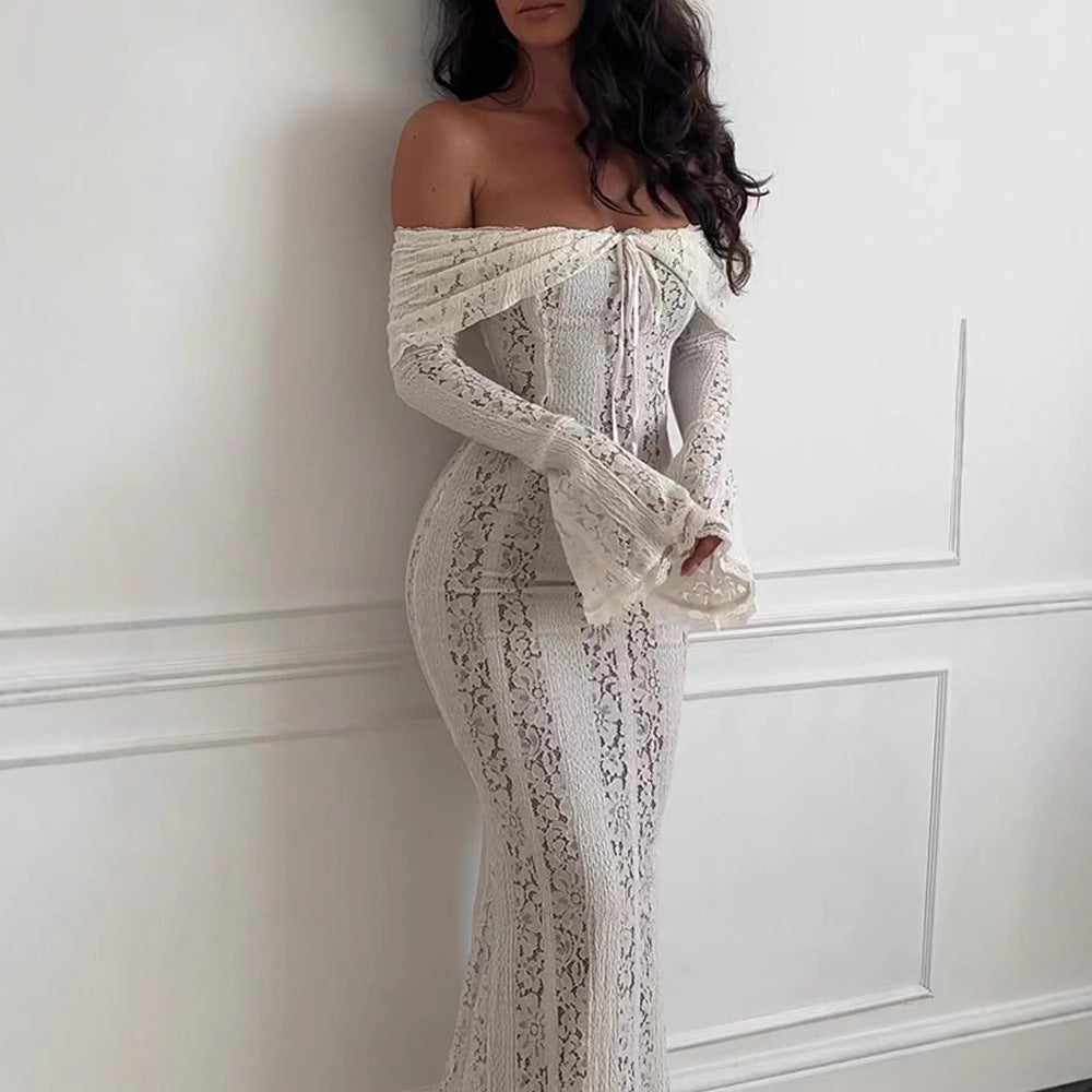 Lace-Up Elegance Dress
