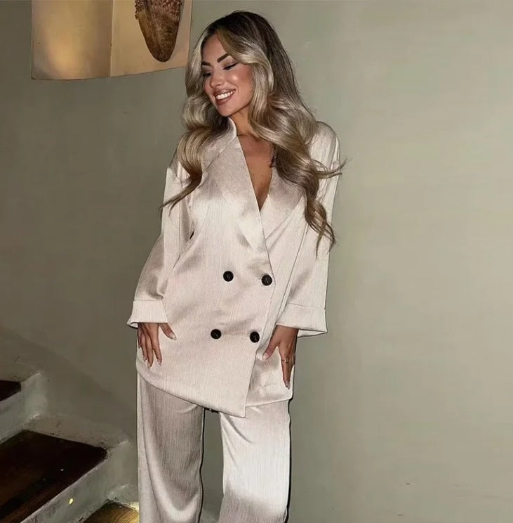 Casual Ruffled Suit