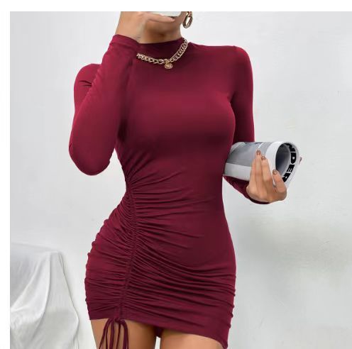 Purple Pleated Dress