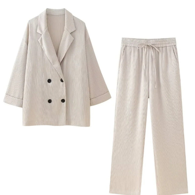 Casual Ruffled Suit