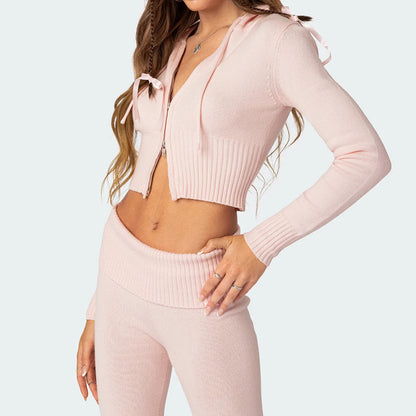 Knitted Hooded Outfit
