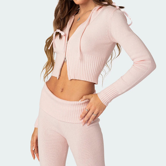Knitted Hooded Outfit