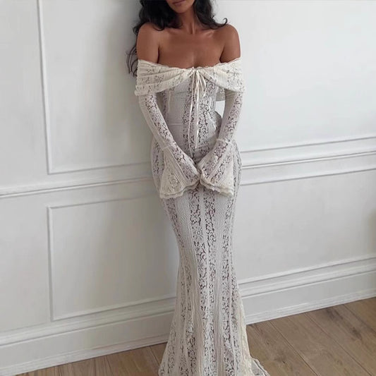 Lace-Up Elegance Dress
