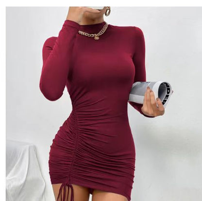 Purple Pleated Dress