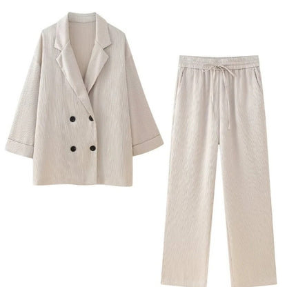 Casual Ruffled Suit